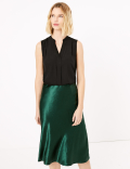 V-Neck Sleeveless Shell Top