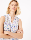 Floral Print Shell Top