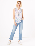 Floral Print Shell Top