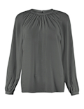 Gathered High Neck Blouse