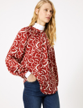 Satin Printed Blouse