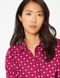 Cotton Rich Floral Print Slim Fit Shirt