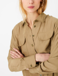 Button Detailed Utility Shirt