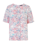Floral Woven Pleat Front Top
