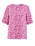 Floral Pleat Front Woven Blouse