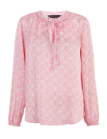 Ditsy Floral Tie Neck Blouson Sleeve Blouse