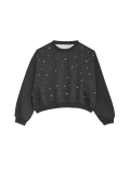 Cotton Blend Embellished Sweatshirt