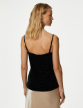 Velvet Embellished Cami Top
