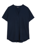 V-Neck Longline Short Sleeve Tunic