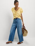 Polka Dot Frill Detail Top