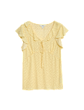 Polka Dot Frill Detail Top
