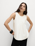 Pure Cotton Pintuck Cami Top