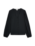 V-Neck Button Detail Blouse