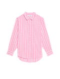 Pure Cotton Striped Collared Shirt