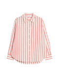 Pure Cotton Striped Collared Shirt