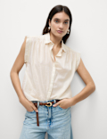 Cotton Rich Sparkly Striped Shirt