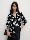 Printed Collared Button Through Blouse