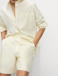 Pure Cotton Collared Button Through Oversized Shirt