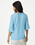 V-Neck Frill Detail Blouse