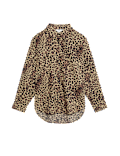 Pure Cotton Animal Print Collared Shirt
