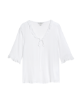 Tie Neck Frill Detail Blouse