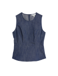 Denim Round Neck Blouse