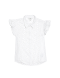 Pure Cotton Broderie Frill Detail Shirt
