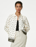 Linen Rich Printed Collared Shirt