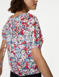 Pure Cotton Floral Broderie Blouse