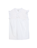 Pure Cotton V-Neck Lace Insert Top
