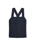 Linen Rich Striped Square Neck Cami Top
