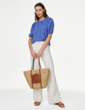 Printed Puff Sleeve Blouse