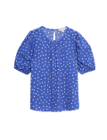 Printed Puff Sleeve Blouse