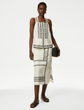 Linen Rich Embroidered Cami Top