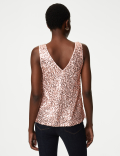 Sequin V-Neck Cami Top