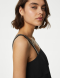 Embellished Square Neck Cami Top