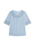 Jersey Lace Insert Top