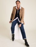 Pure Cotton Striped Oversized Girlfriend Style Shirt