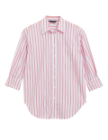Pure Cotton Striped Oversized Girlfriend Style Shirt
