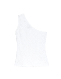 Jersey Textured One Shoulder Vest
