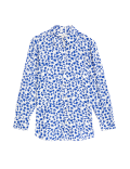 Printed Collared Button Through Blouse