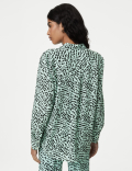 Printed Collared Blouse