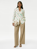 Printed Collared Blouse