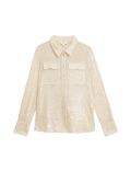 Sequin Collared Shirt