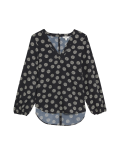 Printed V-Neck Blouse