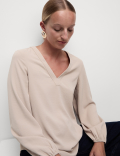 V-Neck Popover Blouse