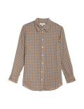 Printed Collared Button Through Blouse