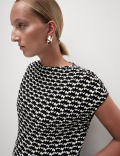 Printed Ribbed Top