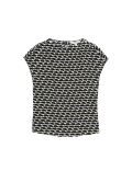 Printed Ribbed Top
