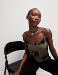 Embellished V-Neck Cami Top